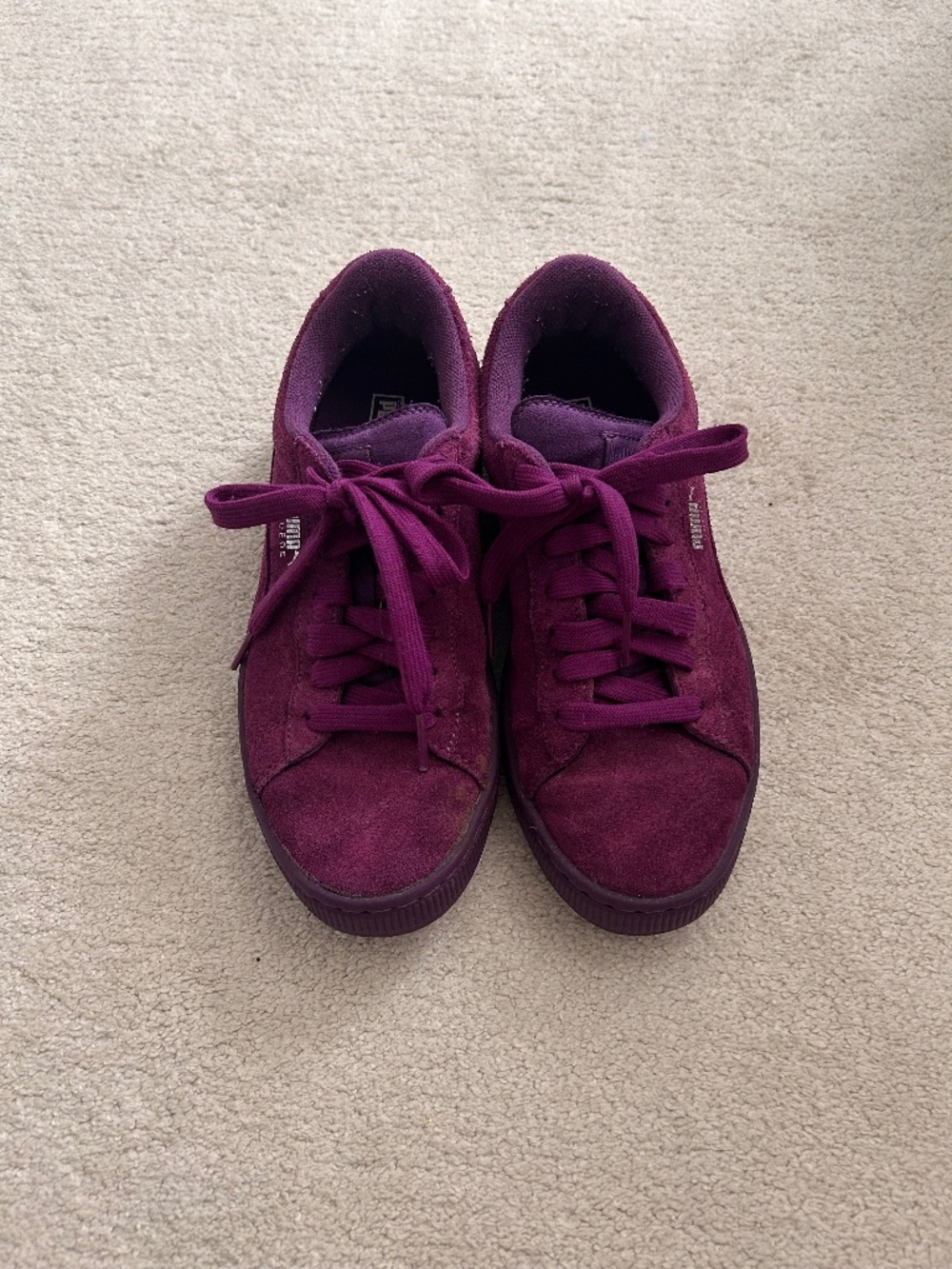 Purple suede Puma sneakers size 7